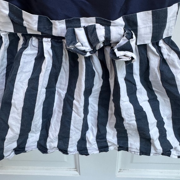 Atun 3-4Y Girls Navy and White Striped Kids Tank Top Blouse Top - Picture 3 of 5